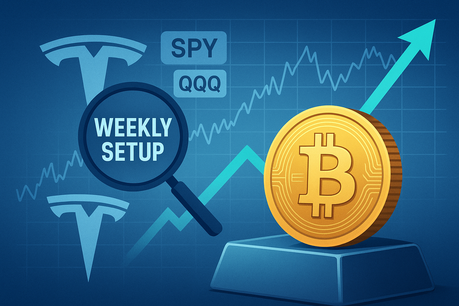 Weekly Trading Ideas – Indices, Tesla, Bitcoin